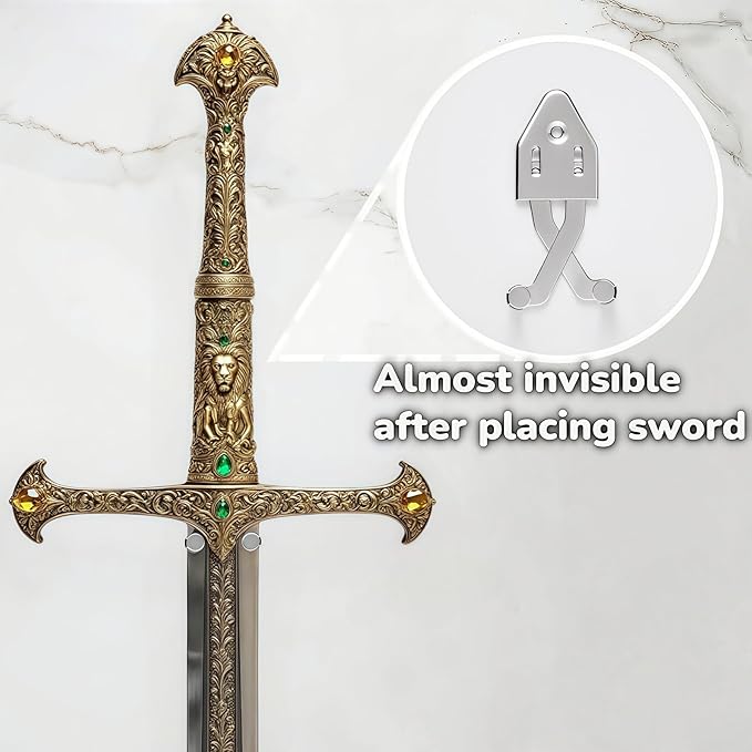 2/Set Vertical Sword Wall Mount Sword Hanger Adjustable Sword Mount Dagger Axe Blade Display
