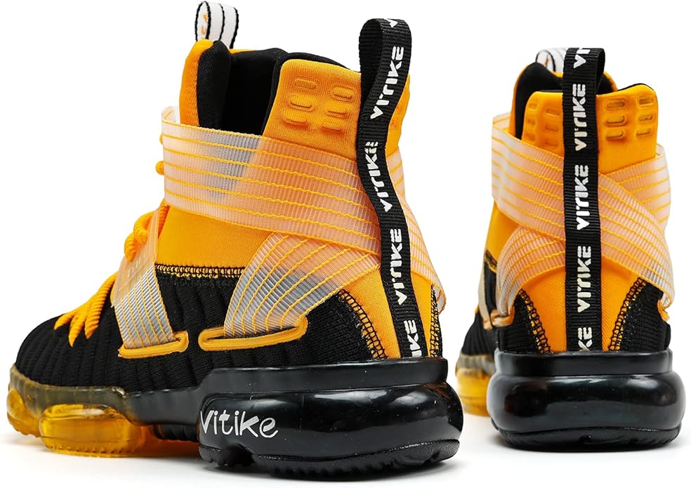 VITUOFLY Kids Basketball Shoes Boys Air Cushion Sneakers Girls Mid Top School Hoops Shoes Non-Slip