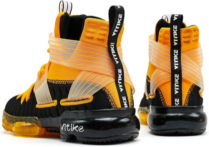 VITUOFLY Kids Basketball Shoes Boys Air Cushion Sneakers Girls Mid Top School Hoops Shoes Non-Slip