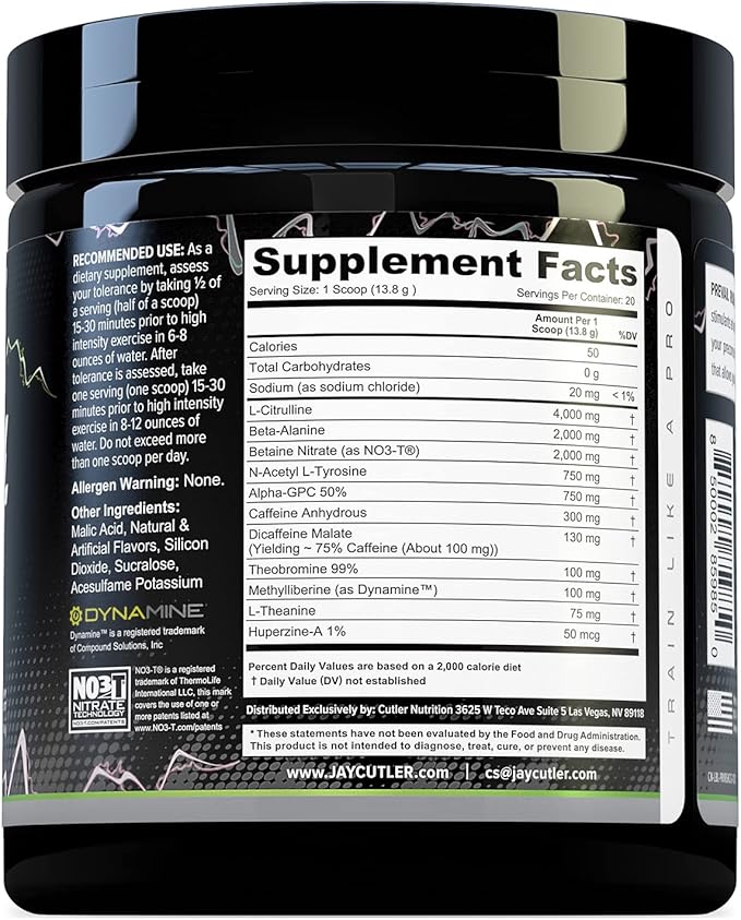 Cutler Nutrition High Stim Pre Workout Powder Prevail Rush Preworkout for Men & Women for Intense