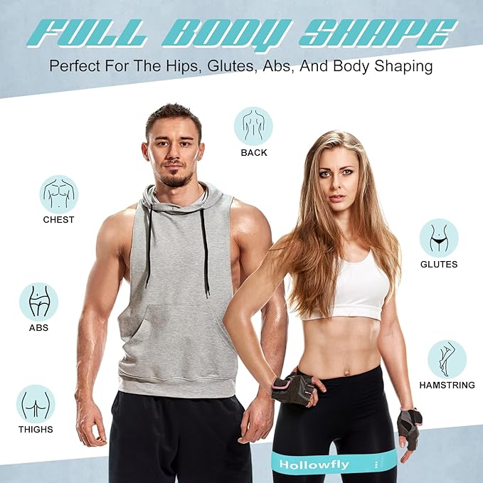 12 Pcs Latex Resistance Loop Exercise Bands for Booty Workout Stretch Exercise Bands Non Slip for