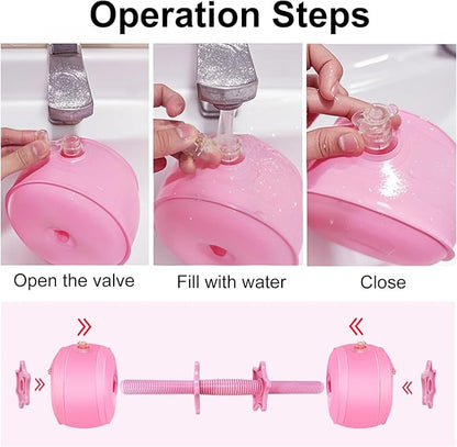 Water Filled Dumbbells Set - Water Filled Weights - Portable Travel Weights - Weights Adjustable