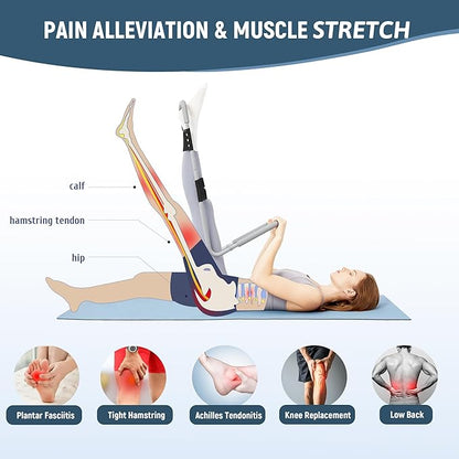 Hamstring Stretcher for Knee Extension & Pain Relief, Adjustable Low Back, Calf, Leg & Hip