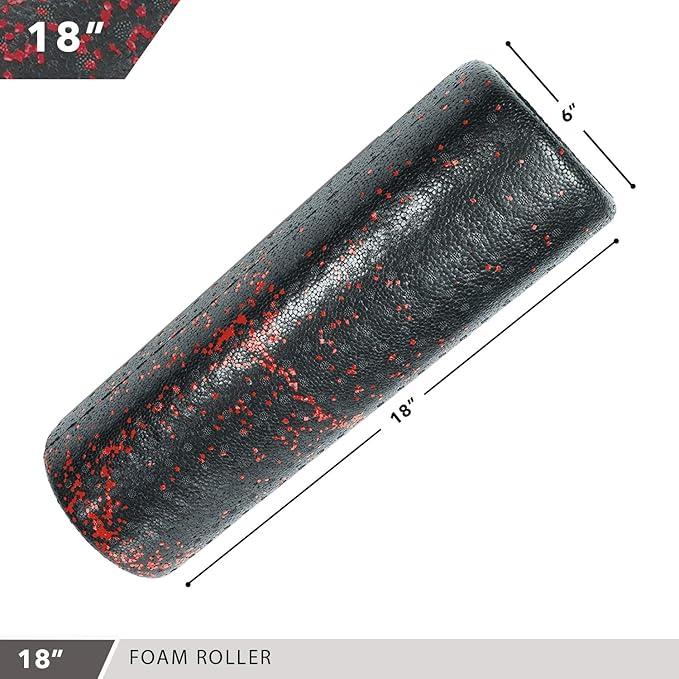 High-Density Round Foam Rollers - 4 Size and 8 Color Options - Massage Rollers for Stretching, Deep