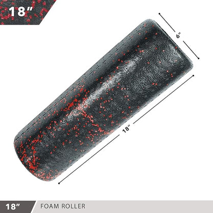 High-Density Round Foam Rollers - 4 Size and 8 Color Options - Massage Rollers for Stretching, Deep