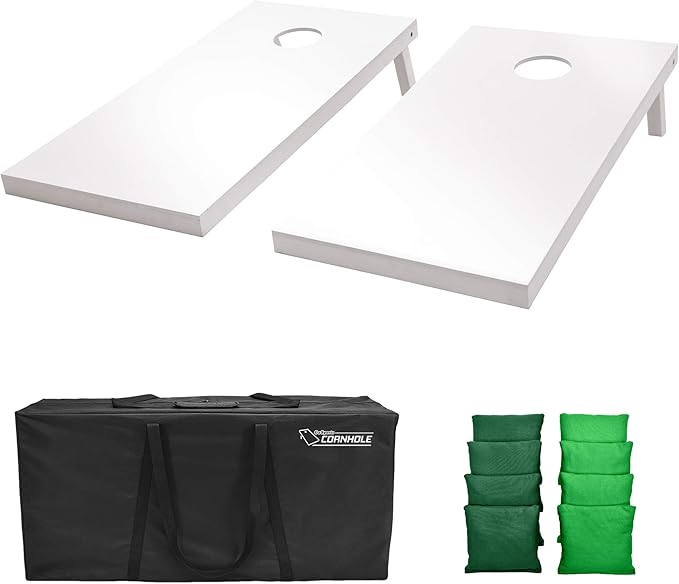 GoSports 4 ft x 2 ft Regulation Size Wooden Cornhole Boards Set - Includes Carrying Case and Over