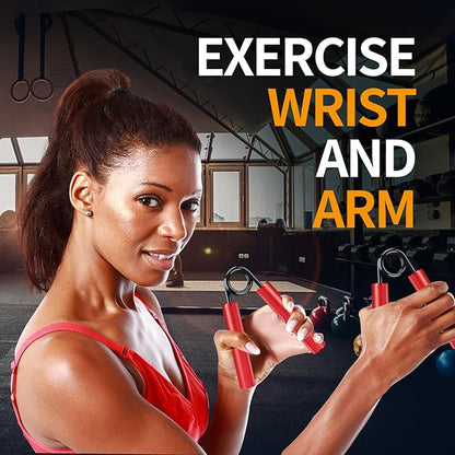 Grip Strength Trainer Set, 50-300LB(6 Pack), Wrist Forearm Strengthener, Metal No Slip, Hand Grip