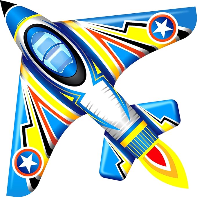 Airplane Kite for Kids and Adults, Easy to Fly with Durable Fiberglass Frame, Outdoor Fun Sports