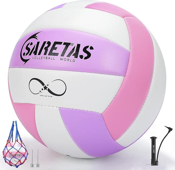 Beach/Water/Sand Volleyballs, Outdoor/Indoor Official Size, Soft Touch Volleyball for Beginners