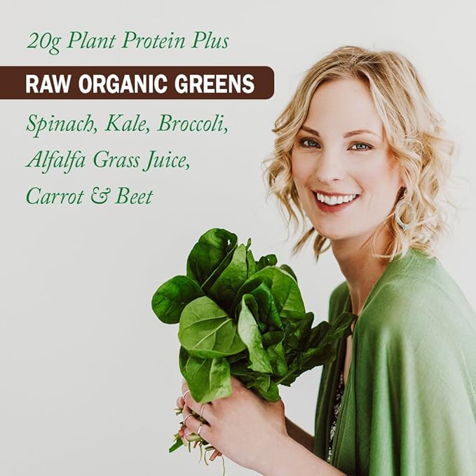 Garden of Life Raw Organic Protein & Greens - Chocolate - Vegan Protein Powder for Women and Men