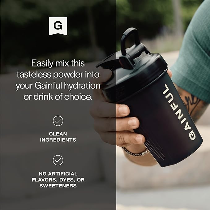 Gainful Creatine Powder, Post Workout Amino Acid Supplement, Muscle, Energy & Focus Support, 5g