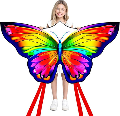Butterfly Kites for Kids & Adults, Easy to Fly Design with Long Tail for Stability, for Kids Ages