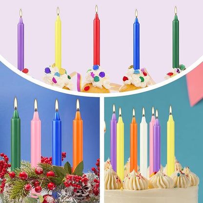 40 Pack Spell Chime Candles-4 Inch Multi-Colored Taper Candles Sticks-for Home Decor Kitchen Decor