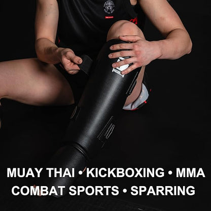 Tigear Core Shin Guards – MMA Martial Arts Shin Guards for Muay Thai & Kickboxing Sparring and