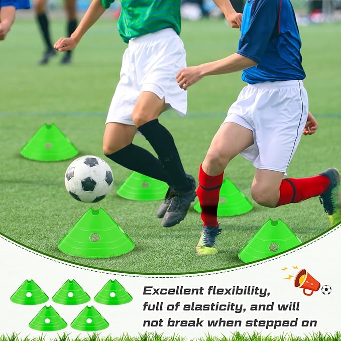 ShinyRelief Jumbo Disc Cones Jumbo Soccer Cones with Mesh Bag Giant Large Agility for Soccer