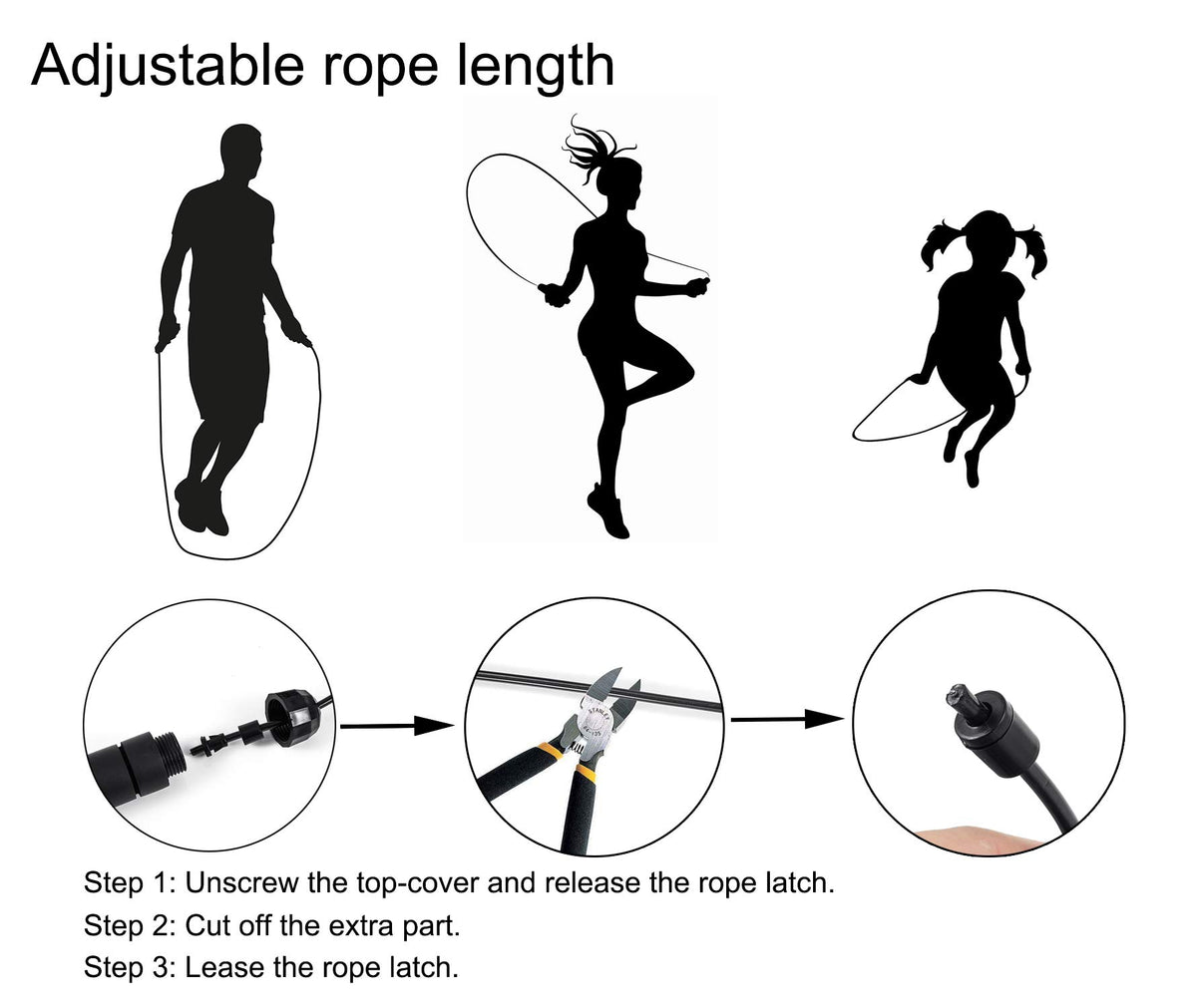 BOOMIBOO Jump Rope, Adjustable Jump Ropes,Skipping Rope Tangle-Free Rapid Speed with Ball Bearings