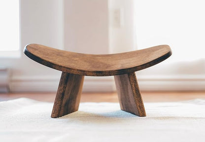 Meditation Bench IKUKO Original, Portable Version with Bag, Locally Handmade Wooden Kneeling