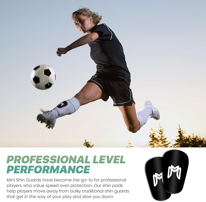 MiniGuards - Mini Shin Guards for Soccer Players - Tiny Shin Pads for Men, Women, Teens - Miniature