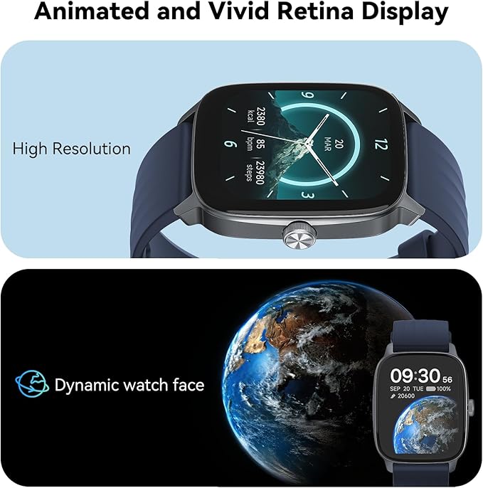 EURANS Smart Watch No App/Phone Required, 1.85" Ultra HD Display | Waterproof Fitness Tracker |
