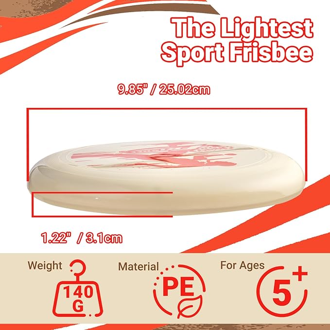 Wham-O Frisbee All Sport Flying Disc 140g, 9.85 Inch, Durable Sports Disc with Non-Slip Grip for