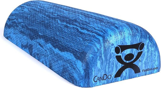CanDo Premium Blue Marble EVA Foam Roller for Muscle Restoration, Massage Therapy, Sport Recovery