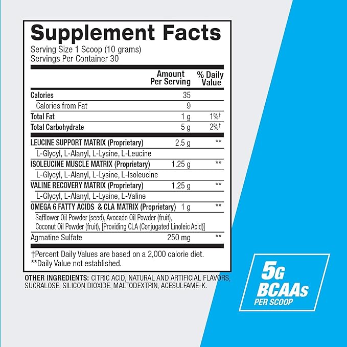 BPI Sports Best BCAA Powder - Muscle Recovery Support - Branched Chain Amino Acids | Building