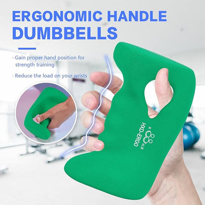 Ergonomic Dumbbells Weights Set-Hand Weights for Women at Home, Ear Dumbbells Weights for Pilates