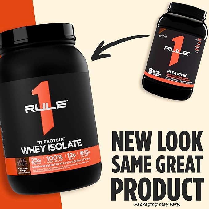 Rule 1 R1 Protein Whey Isolate - with 25g Protein & 6g BCAA Exclusively from Isolated & Hydrolyzed
