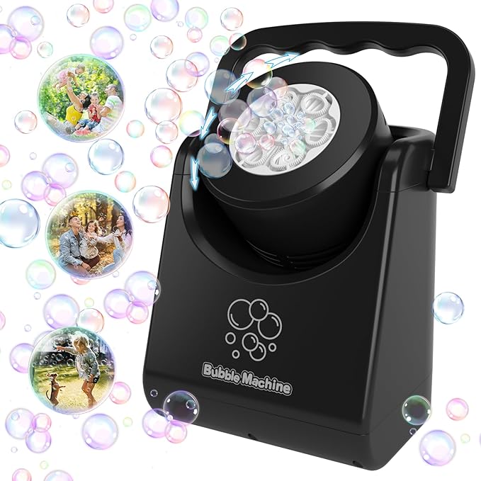 Bubble Machine for Kids Toddlers,Automatic Bubble Blower,Portable Adjustable Angle Bubble