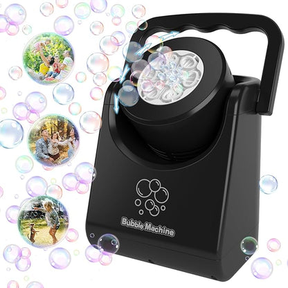 Bubble Machine for Kids Toddlers,Automatic Bubble Blower,Portable Adjustable Angle Bubble
