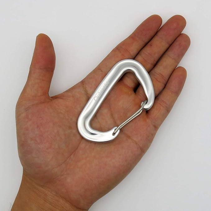 12kN 3.2"x2" Heavy-Duty Carabiner Clips - Durable, Lightweight Aluminum Alloy Carabiners for