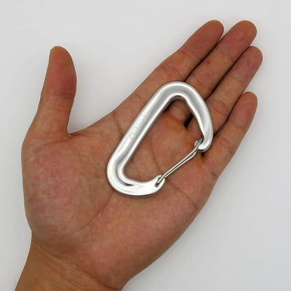 12kN 3.2"x2" Heavy-Duty Carabiner Clips - Durable, Lightweight Aluminum Alloy Carabiners for