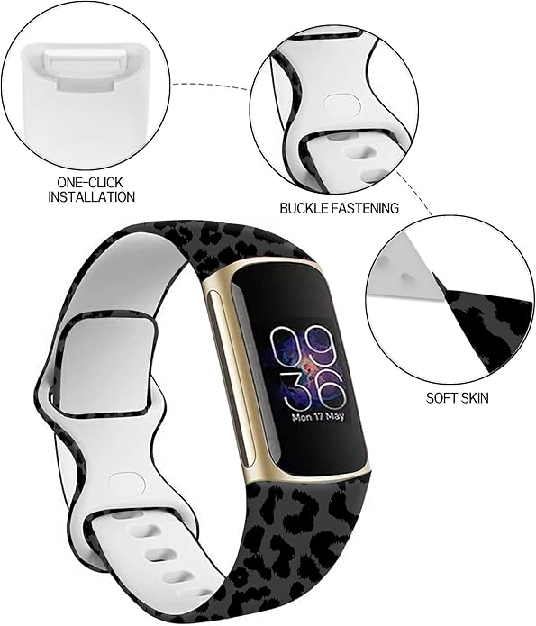 Sport Bands Compatible with Charge 6 /Charge 5 for Women Men,Soft Waterproof Replacement Straps
