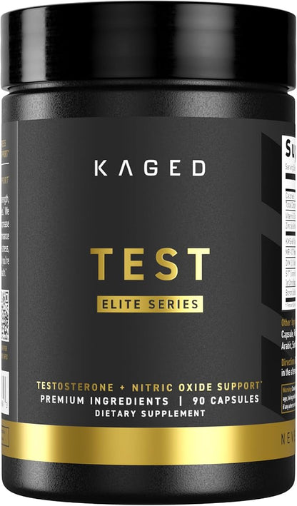 Kaged Test Elite Capsules | Unflavored | Testosterone Booster Ferodrox | Premium Hormone Managment