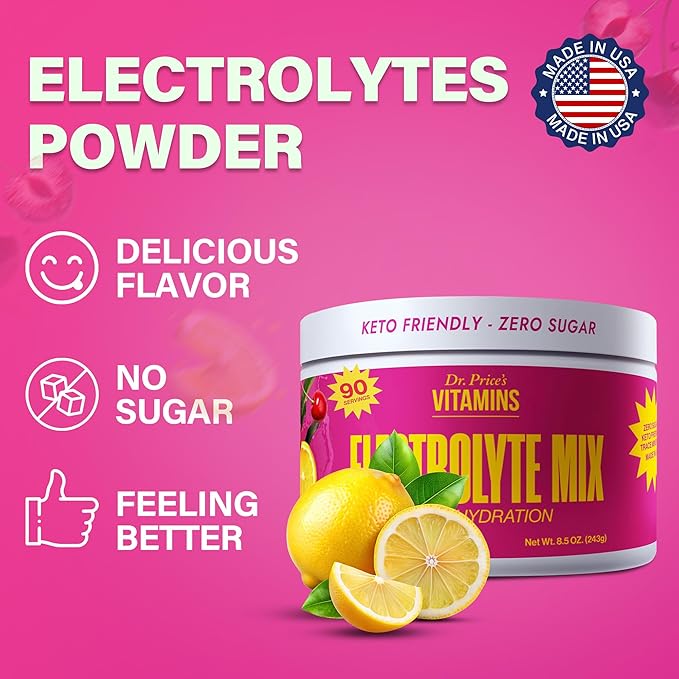Dr. Price’s Electrolyte Mix | Sugar-Free Hydration Powder with 72+ Trace Minerals | No Sugar