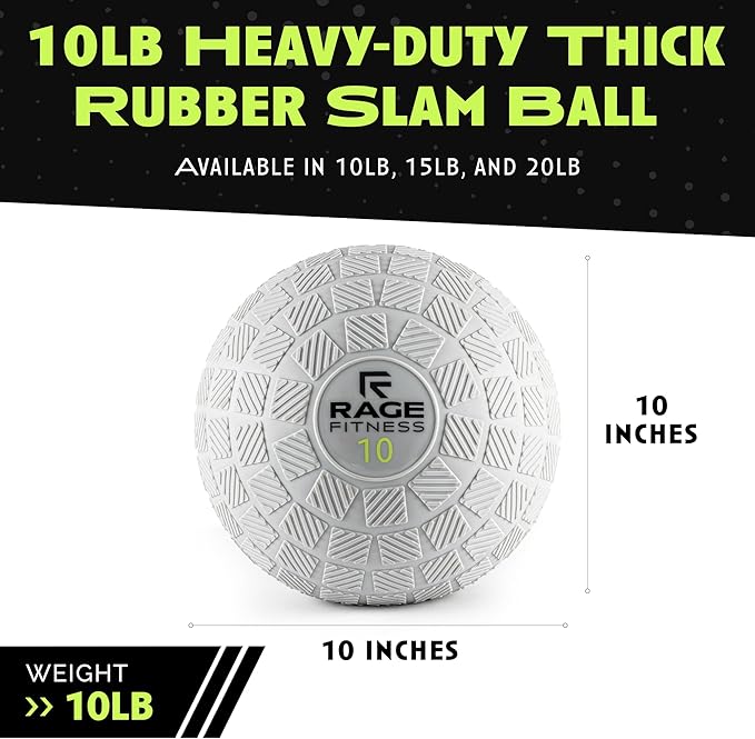 Slam Ball,10, 15, 20lb Medicine Balls, Tread Texture For Firm Grip, Full Body Workout Dynamic