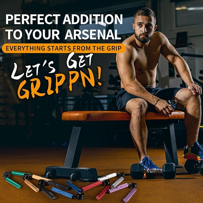Grip Strength Trainer Set, 50-300LB(6 Pack), Wrist Forearm Strengthener, Metal No Slip, Hand Grip