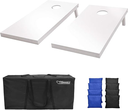 GoSports 4 ft x 2 ft Regulation Size Wooden Cornhole Boards Set - Includes Carrying Case and Over