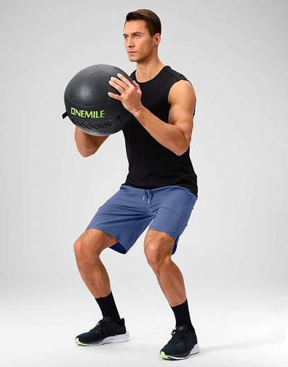 Men's Running Shorts with Zipper Pockets 9 Inch/ 7 Inch / 5 Inch Lightweight Quick Dry Gym Workout