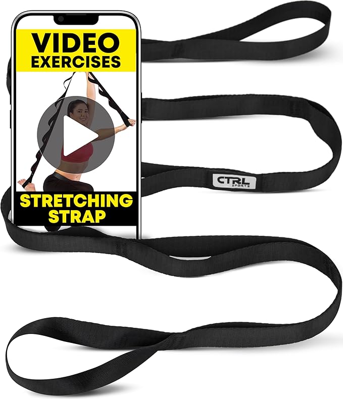 Stretching Strap Non Elastic Yoga Strap with Loops - Stretching Band for Physical Therapy, Stretch