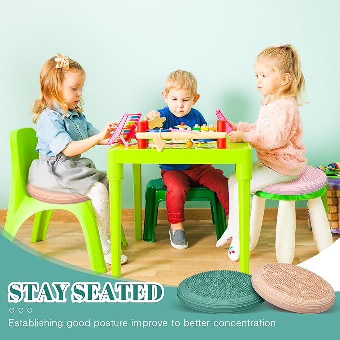 Libima 8 Pcs Wiggle Seat Inflated Wobble Cushion Sensory Seat Flexible Balance Board Balance Disc