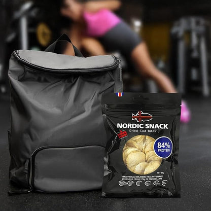 Nordic Catch Freeze Dried Cod Bites Seafood Snacks - Chips made from Wild Caught Icelandic Cod Fish