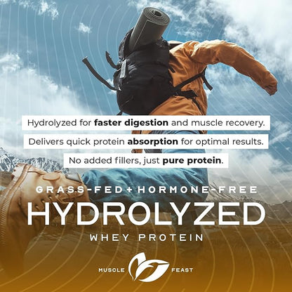 Muscle Feast Hydrolyzed Whey Protein Powder, Grass Fed and All Natural Hormone-Free, Hydro Whey