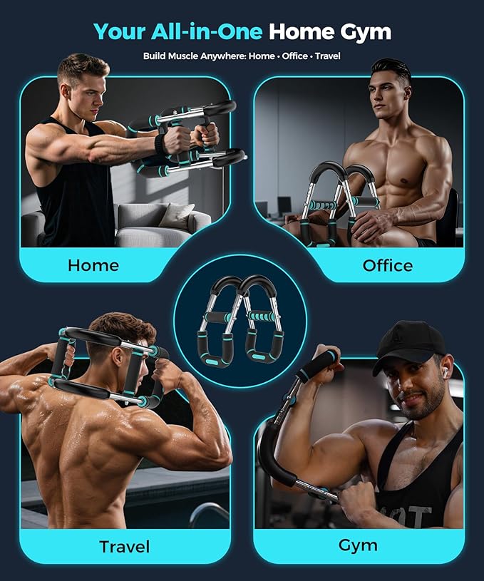Twister Arm Trainer, Adjustable 5 Resistance Levels (40-130 lbs) Chest & Arm Workout Equipment for