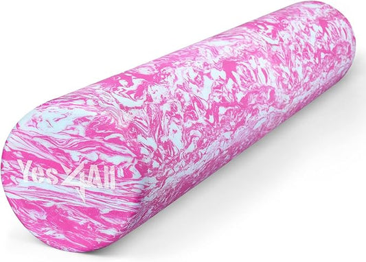 Yes4All EVA Firm Foam Roller for Back - Round Back Roller for Exercise, Yoga & Pilates 12/18/24/36