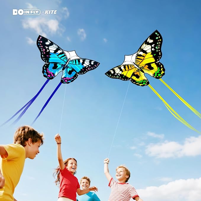 Butterflys for Kids, Beautiful Kite Easy to Fly for Beginners with 328 ft Line & Line Winder