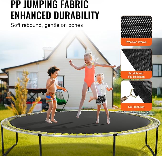 VEVOR Replacement Trampoline Mat, Universal Jumping Round Trampoline, Reinforce UV-Resistant Mat