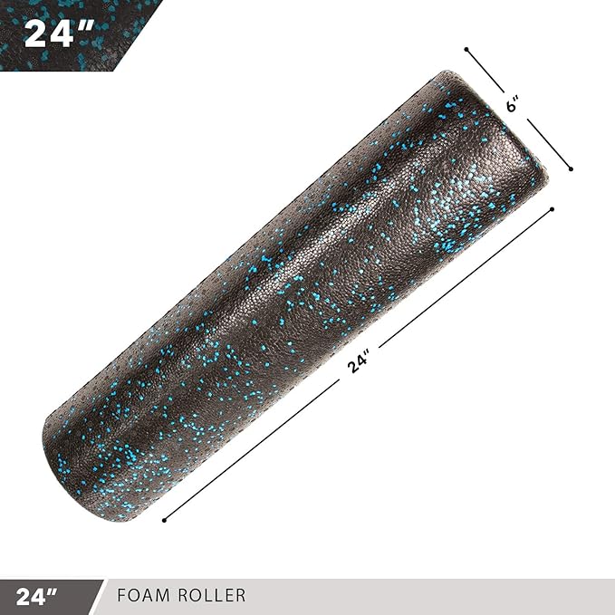 High-Density Round Foam Rollers - 4 Size and 8 Color Options - Massage Rollers for Stretching, Deep