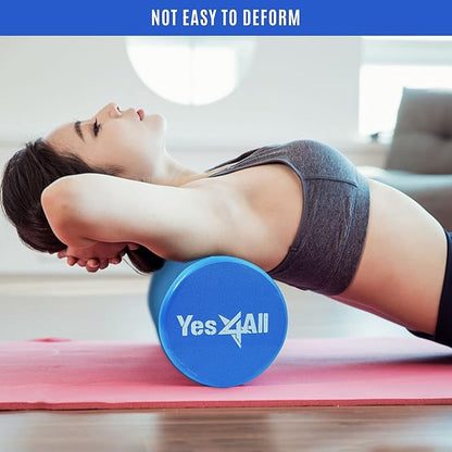 Yes4All EVA Firm Foam Roller for Back - Round Back Roller for Exercise, Yoga & Pilates 12/18/24/36