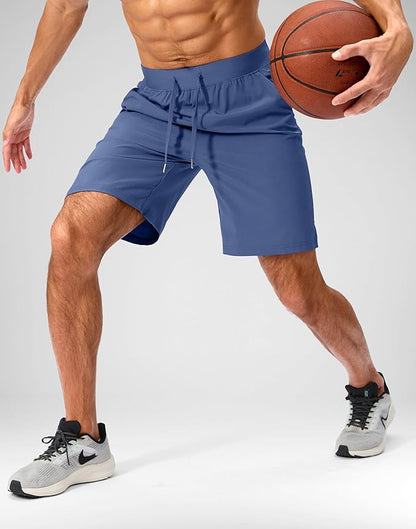 Men's Running Shorts with Zipper Pockets 9 Inch/ 7 Inch / 5 Inch Lightweight Quick Dry Gym Workout